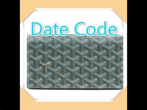 goyard code check|goyard bag date code.